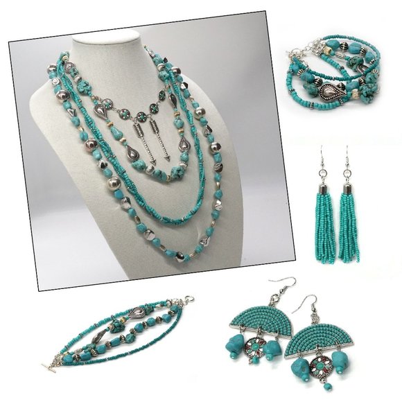 My Bead Emporium Jewelry - Necklace Native American Styling. Complete Set